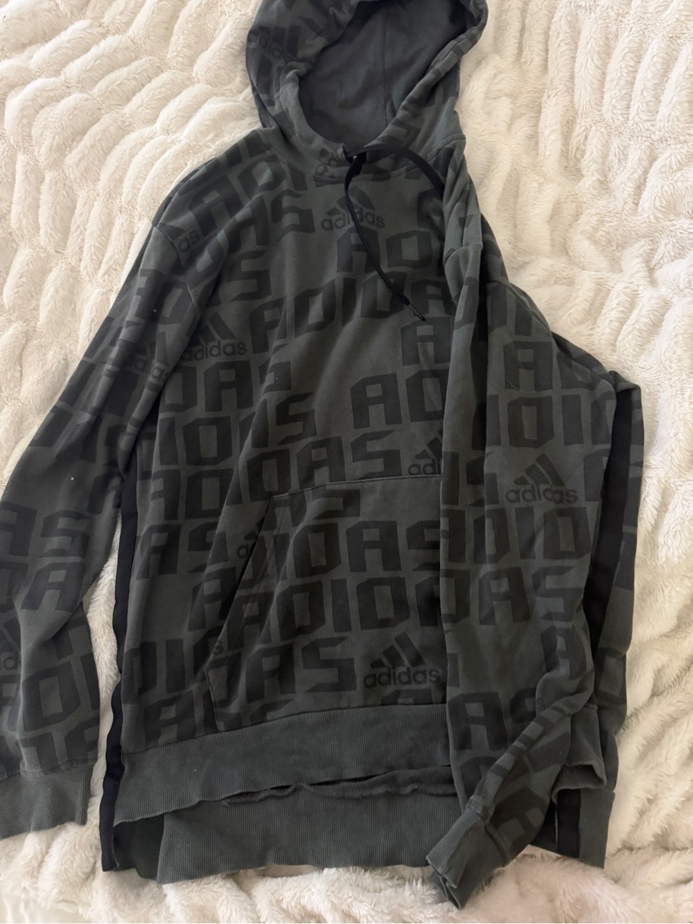 adidas Green Camouflage Pullover Hoodie